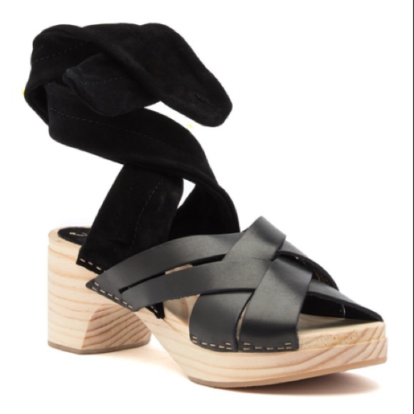 NWOT Free People Ankle Wrap Sandals Leather Suede - Picture 5 of 6
